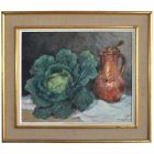 Nature morte au chou et pot en cuivre par Albert Régagnon (1874-1961)