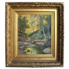 Bord de rivières paysage de l'Arièges par Albert Régagnon (1874-1961) 