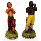 Souvenir sportif céramique boxe combat des années 1930