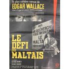 Affiche de cinéma des années 60 Edgar Wallace le défi du Maltais
