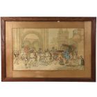 Gravure polychrome de Georges Busson "cavalcade" 