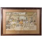 Gravure polychrome de Georges Busson "cavalcade" 