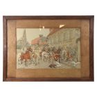 Gravure polychrome de Georges Busson "cavalcade" 