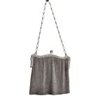 Sac à main argent massif époque fin XIXème