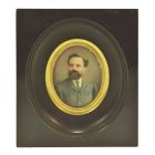 Portrait de gentilhomme miniature époque XIXème