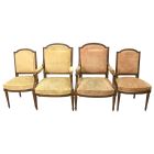 Salon chaises et fauteuils style Louis XVI 4 pièces fin XIXème en noyer 