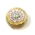 Presse-papier en sulfure type millefiori jaune