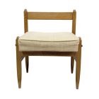 Chaise en chêne d'époque 1950 Guillerme et Chambron