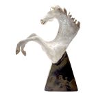 Cheval cabré sculpture en céramique émaillée XXème