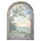 Grande toile peinte trompe l'œil fin XIXème 3m55 