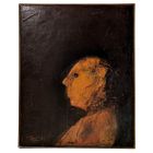 Édouard Poncet Duquaire huile sur toile personnage