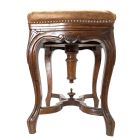 Tabouret de piano en noyer époque 1900