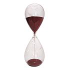 Sablier en verre de décoration sable coloré rouge