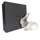 statuette verre dépoli Lalique® France Grand Lapin 