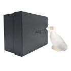 statuette verre dépoli Lalique® France moineau