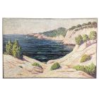 Grande huile sur toile marine 1900 pointilliste signé Grallan