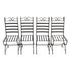 Série de 4 chaises de jardin fer forgé