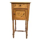 Chevet en pich pin et érable 1900 d'époque Art nouveau