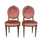 Chaises de style Louis XVI en noyer 1900 (paire)
