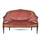 Banquette corbeille de style Louis XVI en noyer 1900