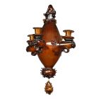 Lanterne en verre soufflé de Murano couleur brune