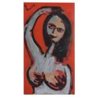 Femme nue peinture érotique par Jean-Pierre Alliès