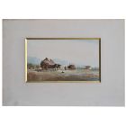 Dessin aquarelle d'Emile Henry Marseille hippodrome Borély vers 1900