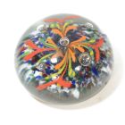 Presse-papier en sulfure type millefiori inclusion 