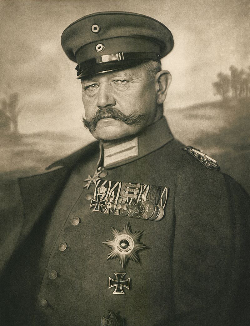 Dessin original portrait caricature au crayon sur papier Maréchal Von Hindenburg