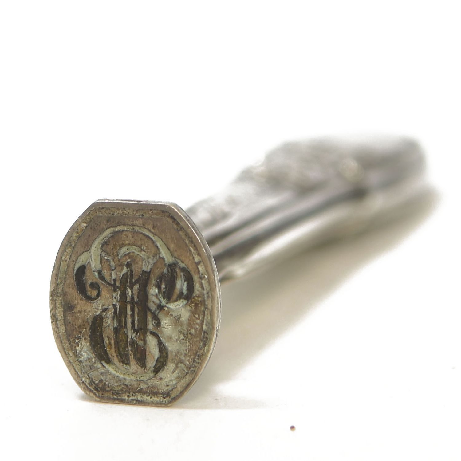 Sceau à cacheter de collection en argent Art Nouveau