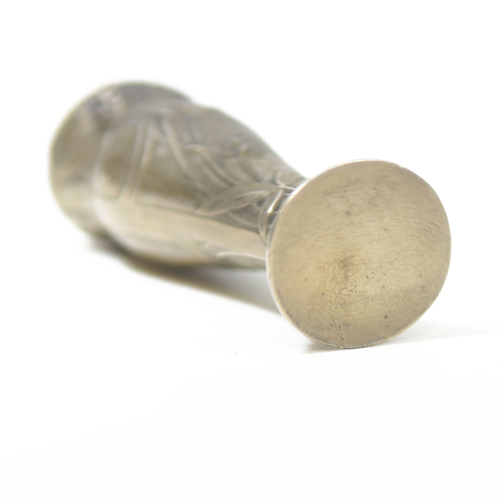Sceau à cacheter de collection en métal argenté ou argent Art Nouveau 