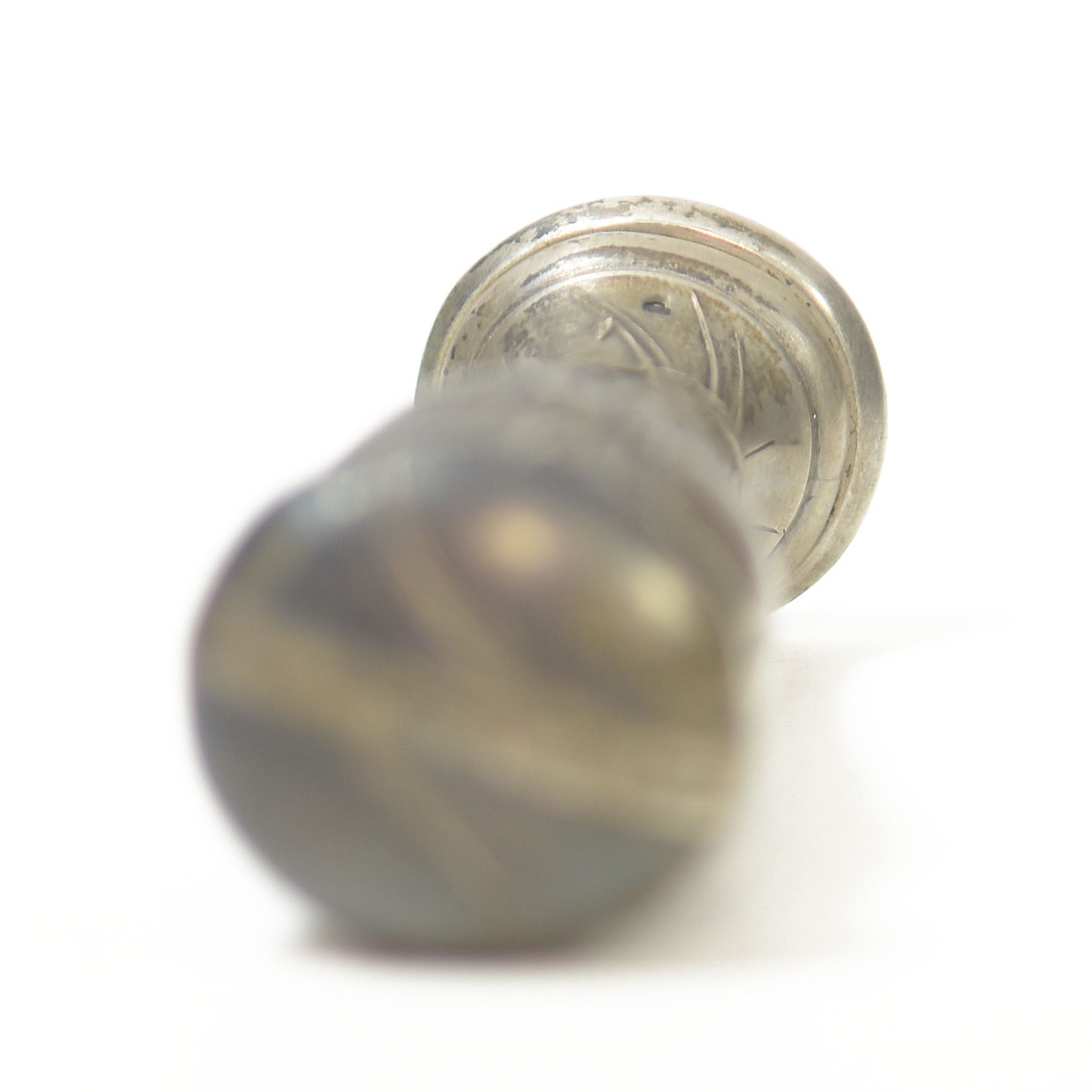 Sceau à cacheter de collection en métal argenté ou argent Art Nouveau 