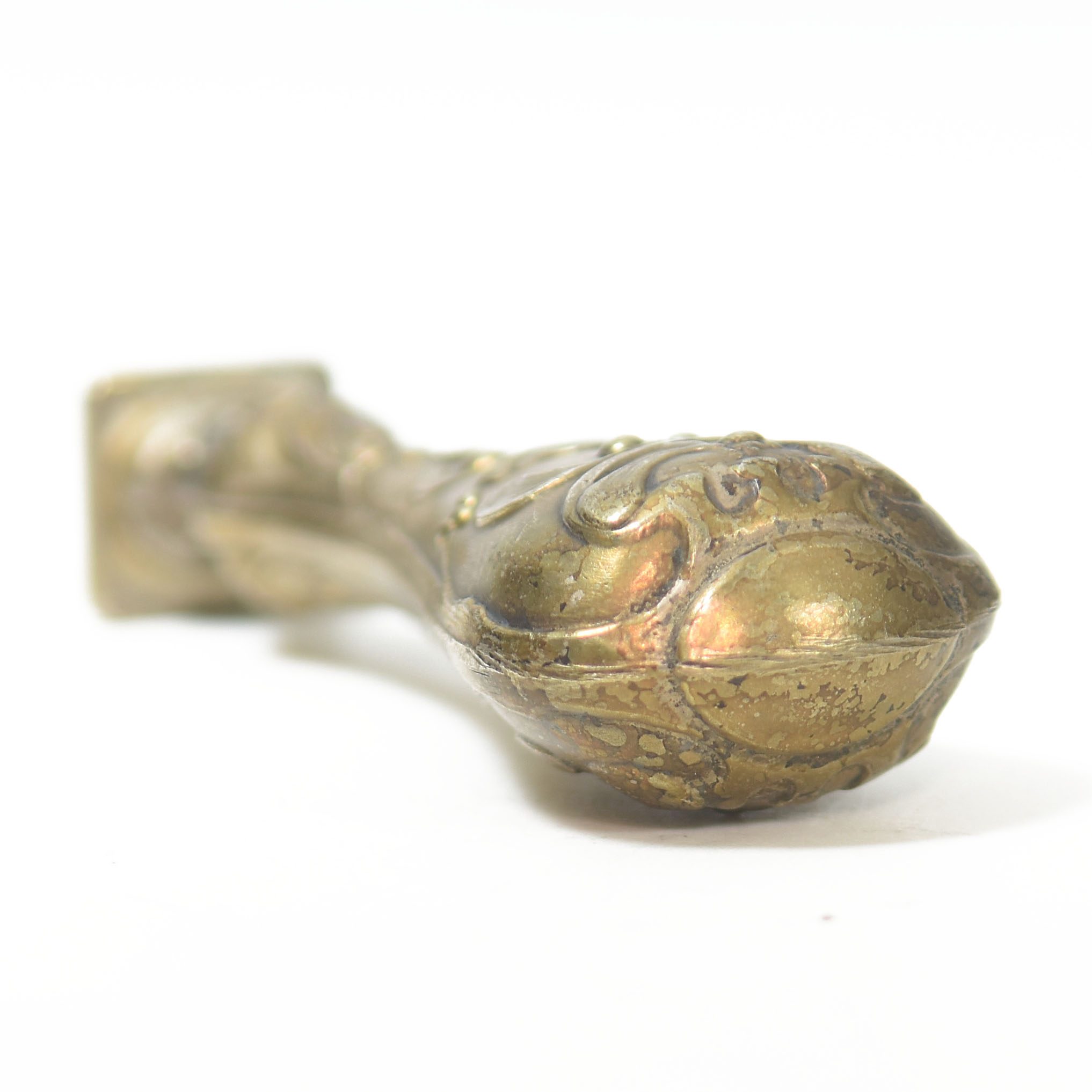 Sceau à cacheter de collection en laiton Art Nouveau