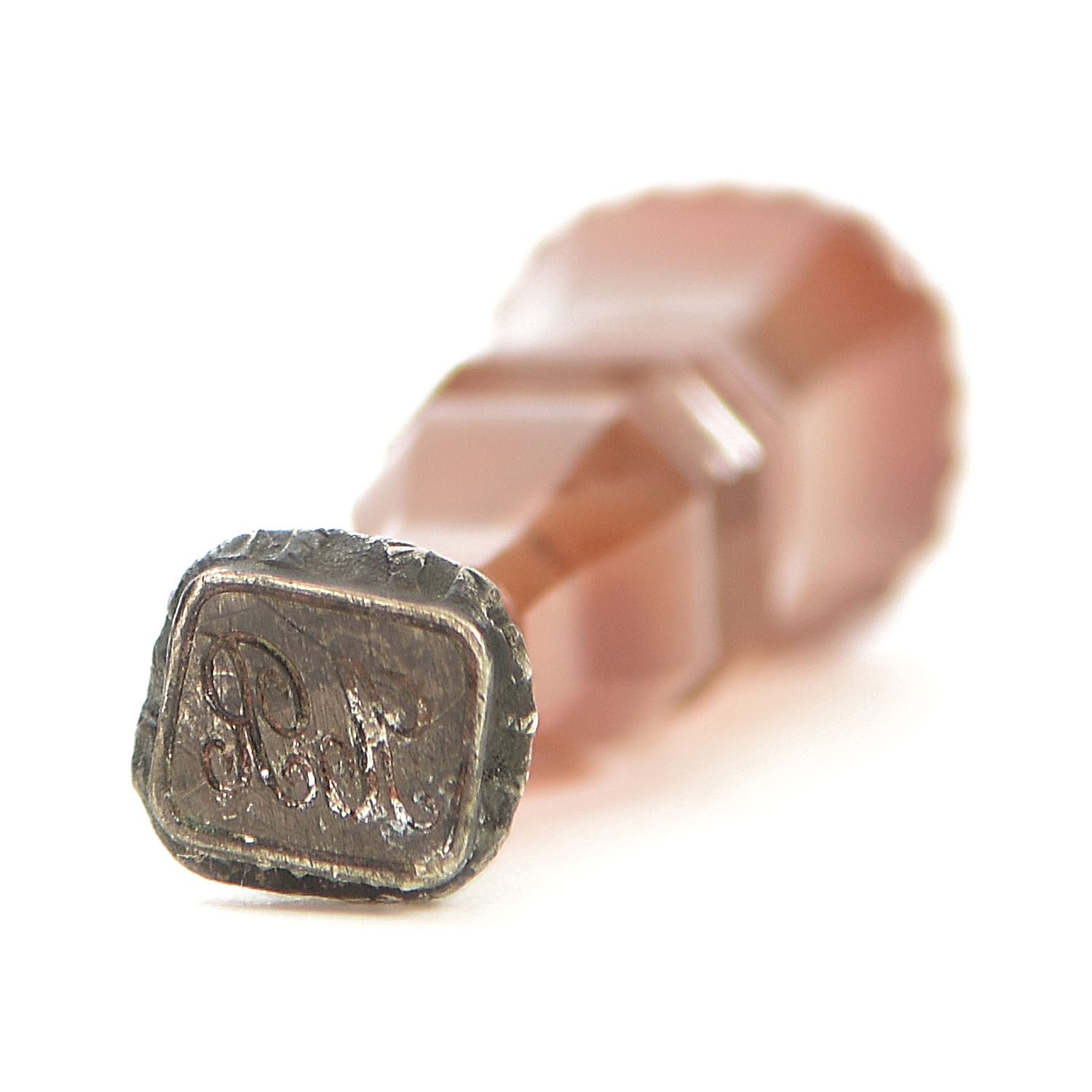 Sceau à cacheter de collection argent et agate XIXème