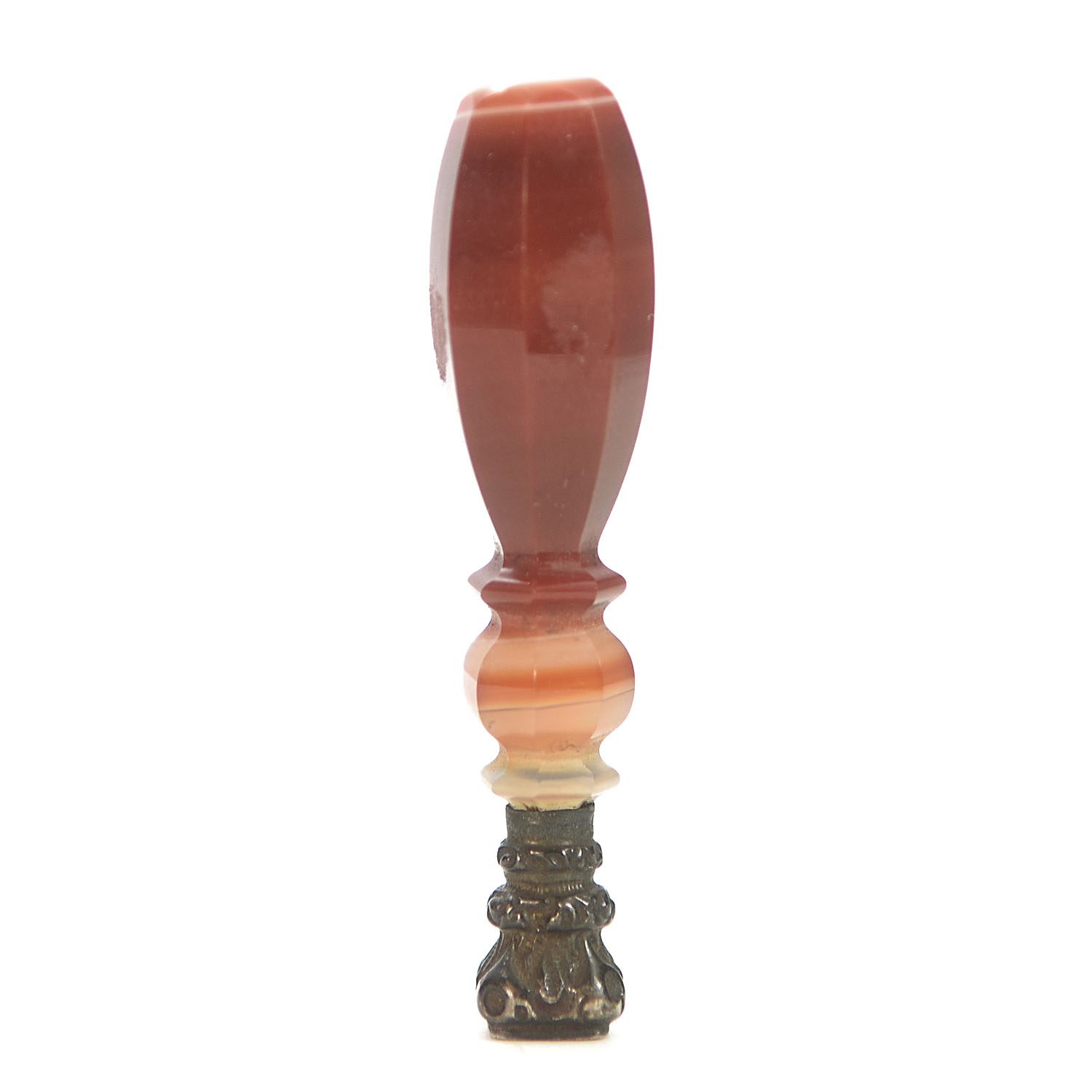 Sceau à cacheter de collection en agate et argent 