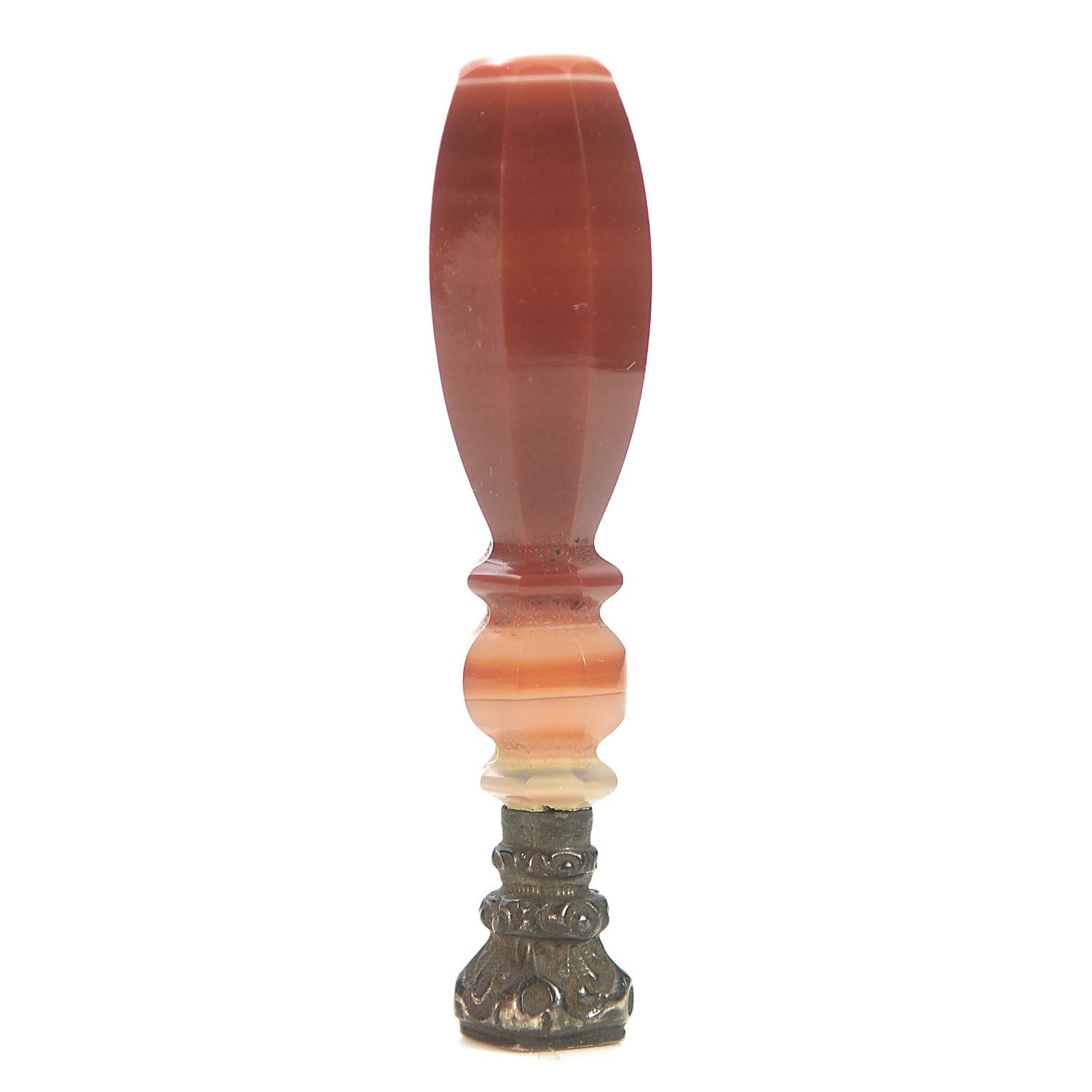 Sceau à cacheter de collection en agate et argent 