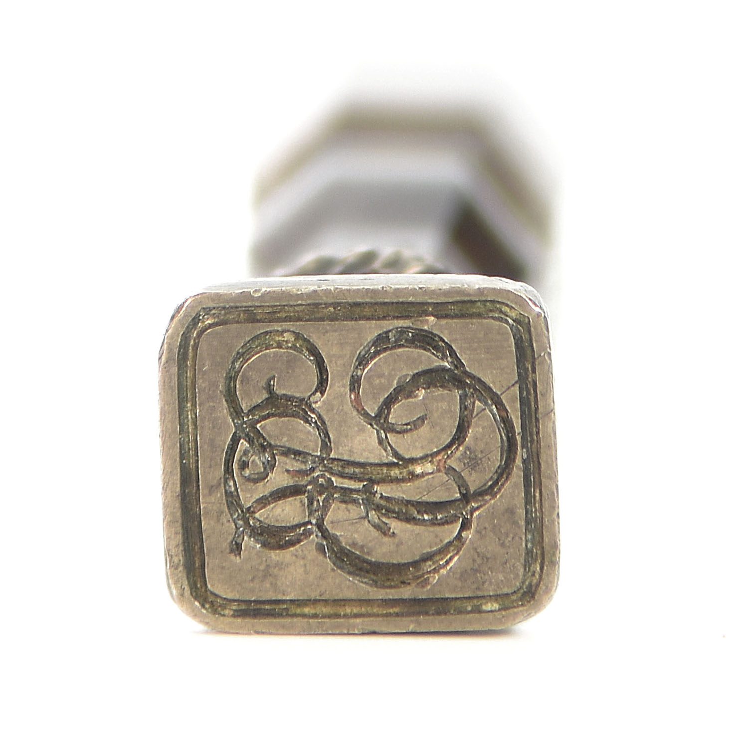 Sceau à cacheter de collection en agate et argent XIXème