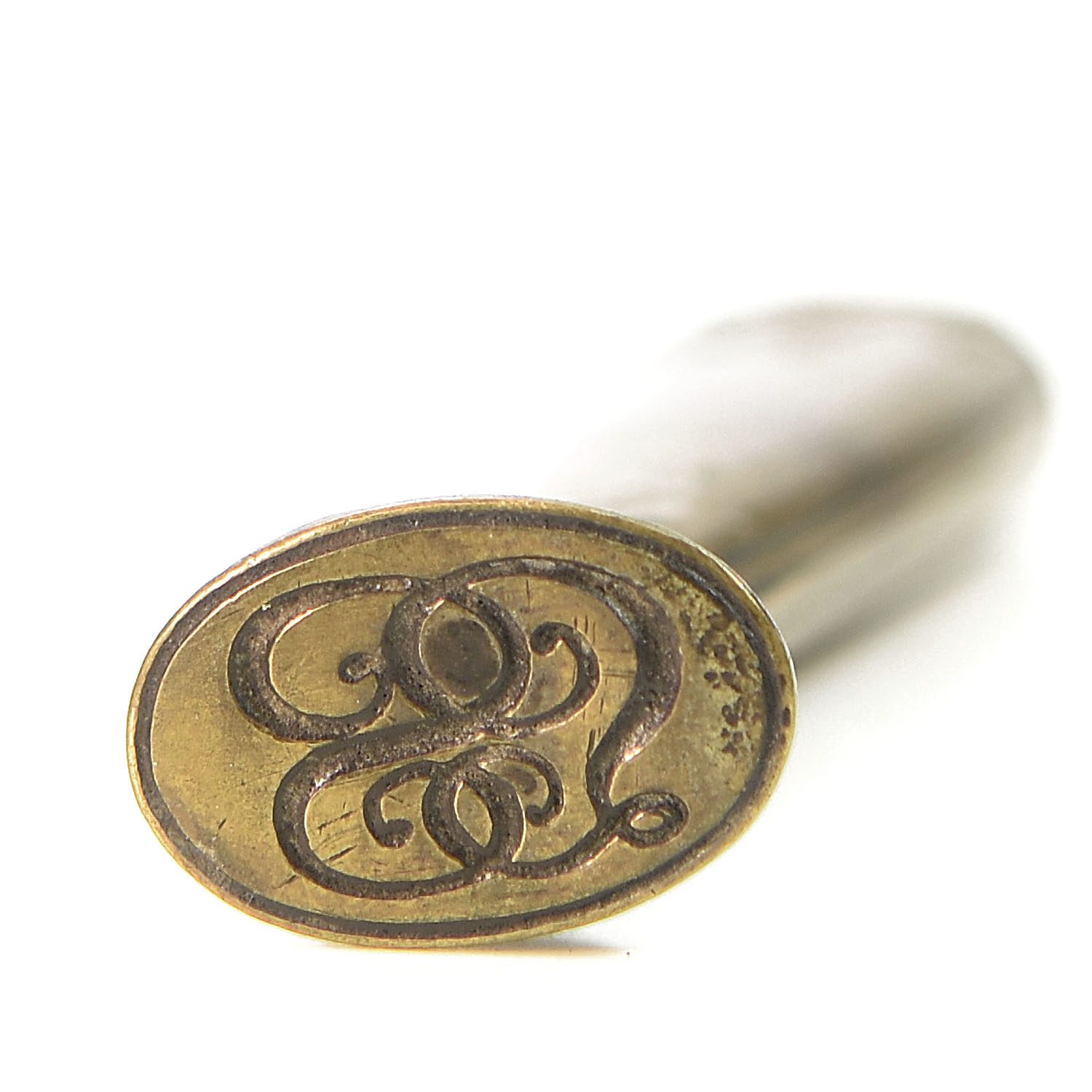 Sceau à cacheter de collection en argent ou métal argenté 