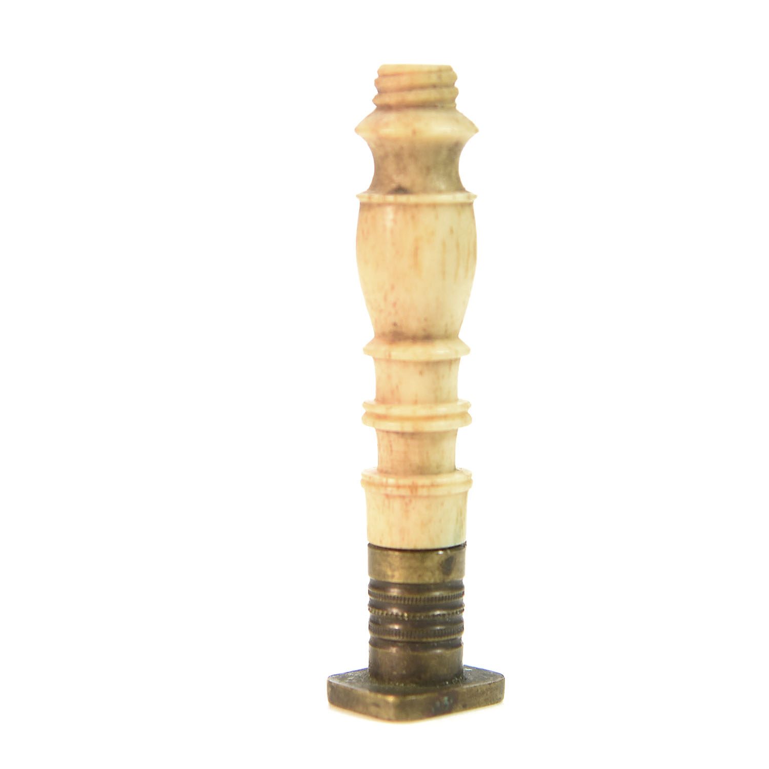 Sceau à cacheter de collection couleur beige clair et bronze 