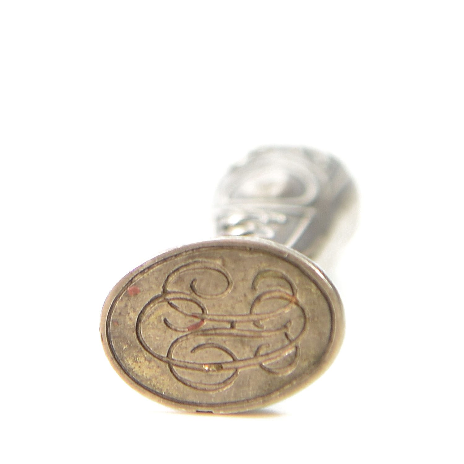 Sceau à cacheter de collection en argent ou métal argenté 