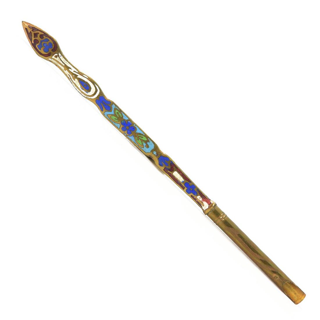 Porte plume en bronze cloisonné 