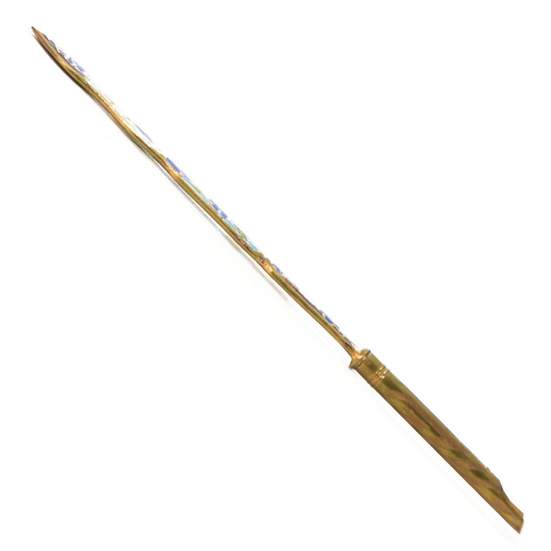 Porte plume en bronze cloisonné 
