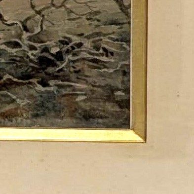 Aquarelle Emile Henry 1909 la diligence 