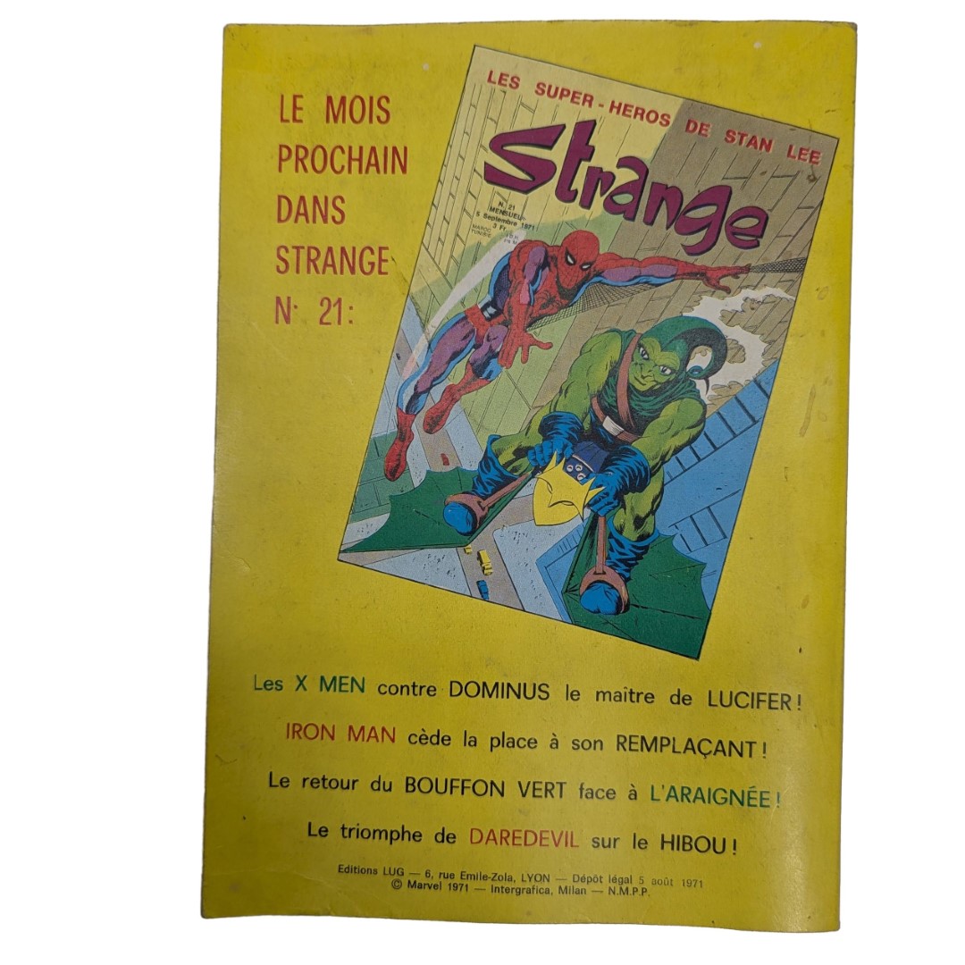 Bande dessinée édition originale Très bel état Strange N°:20