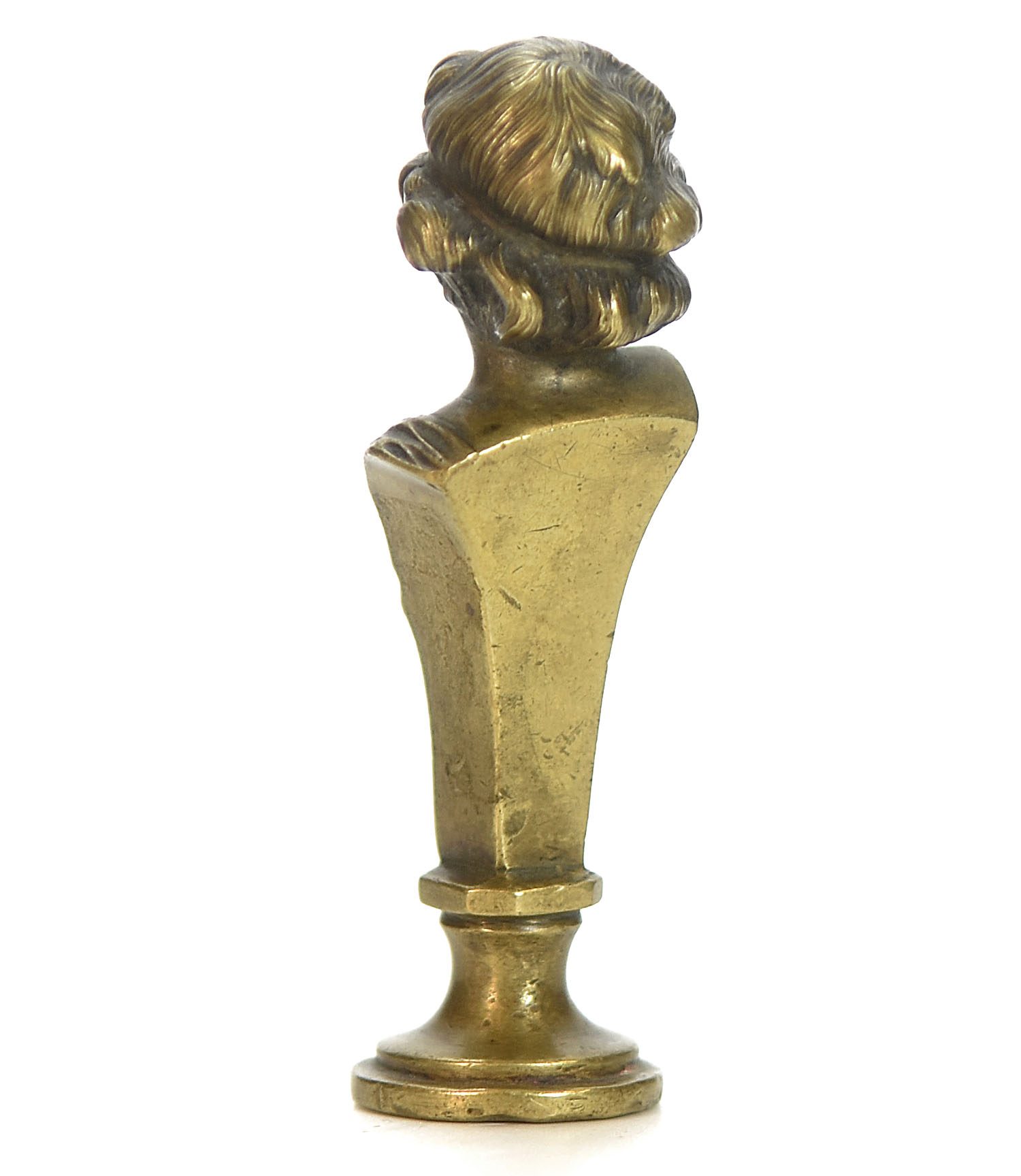 Sceau à cacheter de collection en bronze buste de garçon 