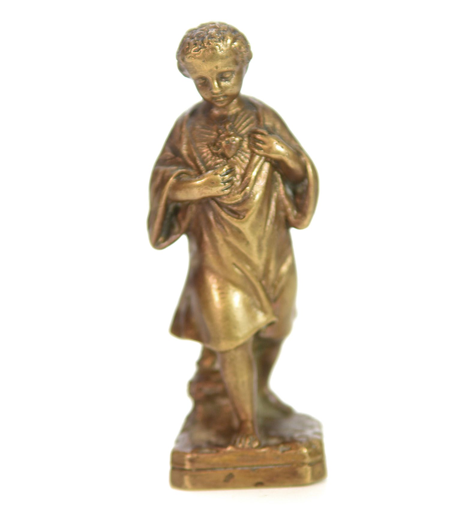 Sceau à cacheter (seal) bronze doré collection sacré cœur enfant Jésus