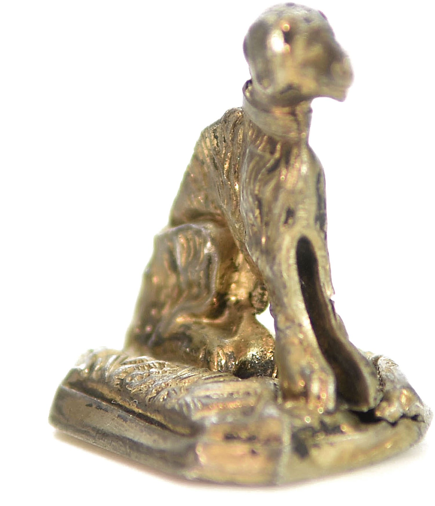 Sceau à cacheter (seal) en argent vierge décor de chien 