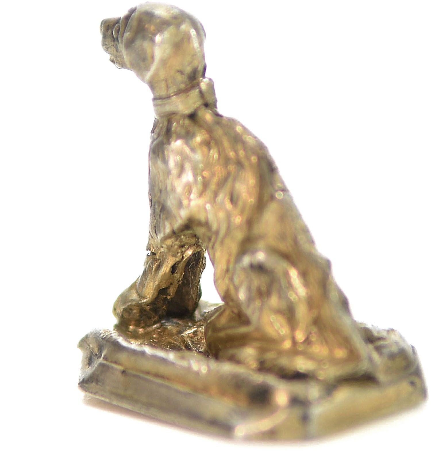 Sceau à cacheter (seal) en argent vierge décor de chien 