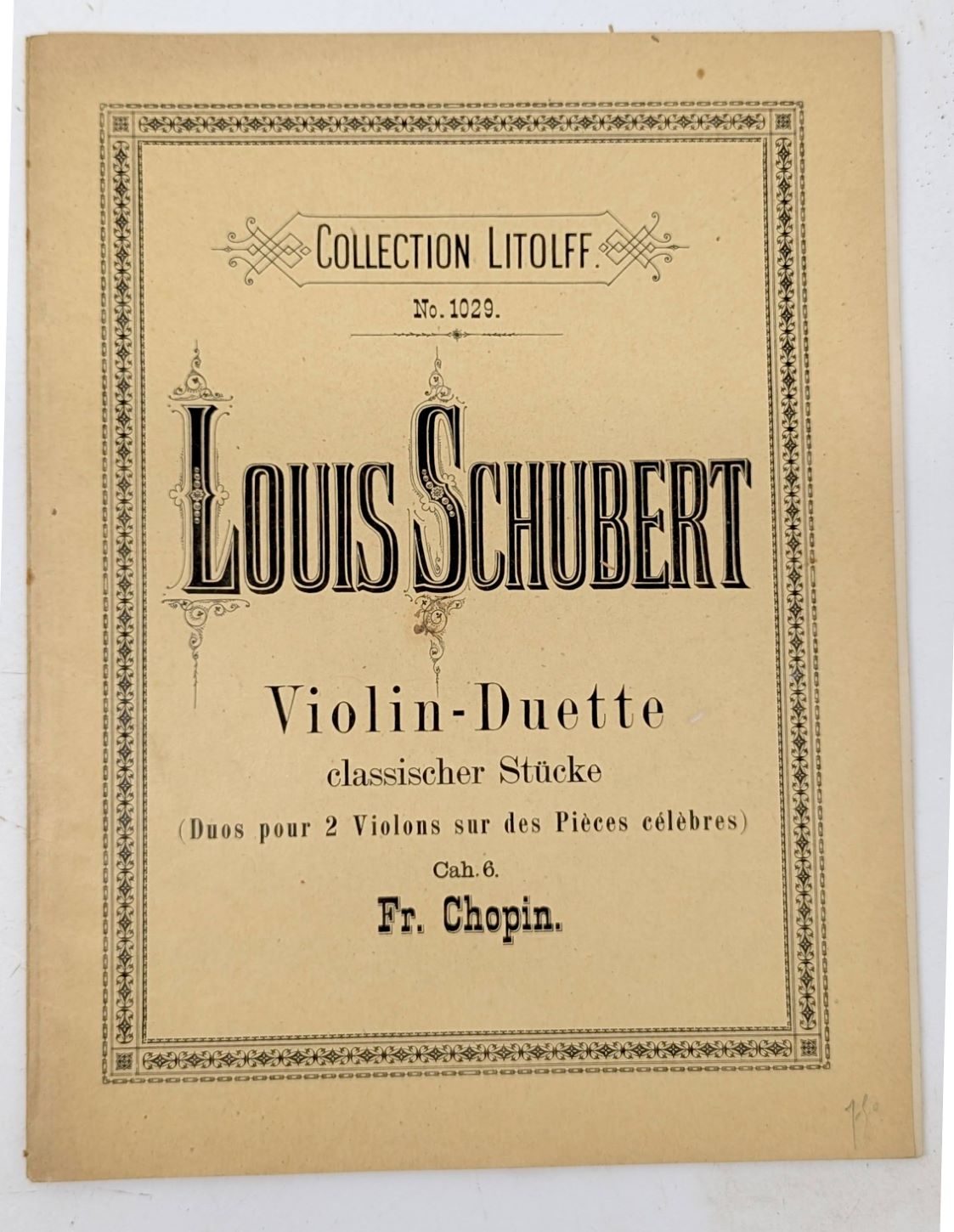 Ensemble de partitions anciennes – musique de chambre et pédagogique (c.1880–1950)