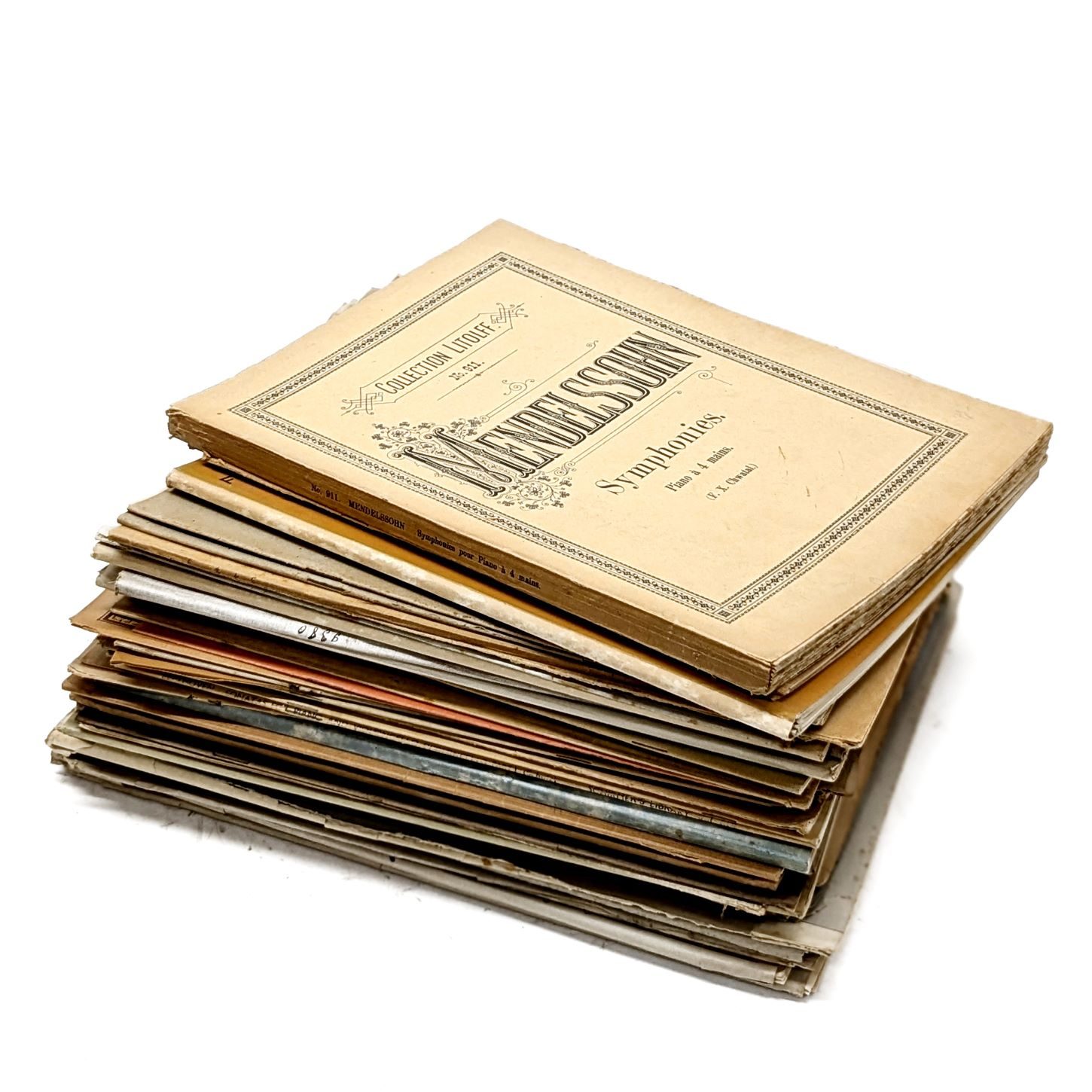 Ensemble de partitions anciennes – musique de chambre et pédagogique (c.1880–1950)
